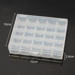 Carretéis de plástico vazio para máquina de costura Caixa de armazenamento de acrílico transparente Organizador para fios de bordar com bobinas, ferramentas, ferramentas, 25, 30 pcs - Image 5