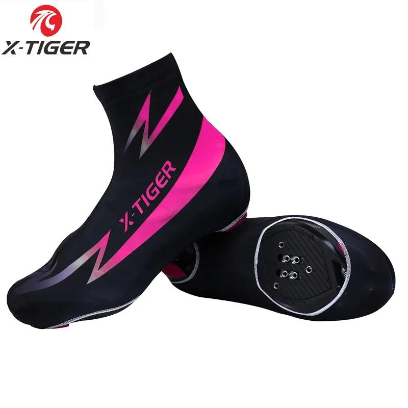 X-Tiger-Quick Dry Shoe Cover Ciclismo para Homens e Mulheres, Lycra Overshoes, Dustproof, com zíper, MTB, Corrida de Estrada, Bicicleta - Image 1