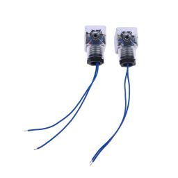 Suporte da lâmpada pneumática transparente, válvula solenóide hidráulica Plug, caixa de junção eletroímã com lâmpada, DC 24V, AC 220V - Image 2