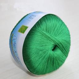 Fio de poliéster tingido para crochê artesanato, seda, algodão, mão tricô lã, bordado, camisola, chapéu, bonecas, 100g por pc - Image 1