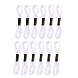 Linha Bordada Ponto Cruz, Artesanato Caseiro DIY, Acessórios De Costura, 12 Branco e 12 Fio Bordado Preto - Image 4