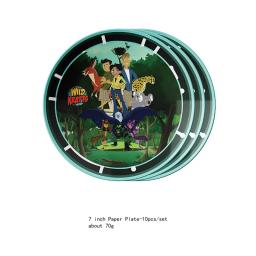 Conjunto de decoração de festa temática Disney para crianças, kratts selvagens, copos e pratos, banner, chapéus, palhas, saque B, meninos felizes, aniversário - Image 3