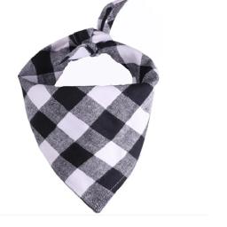 Toalha de saliva xadrez clássica para animais, bandana de cachorro, lenço de gato, lenço de cachorro, vermelho, preto, acessórios - Image 5