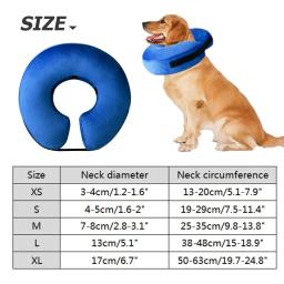 Colar inflável do animal de estimação anti-mordida pescoço collar elizabetano bonito gato cachorro cachorro pescoço protetor ferida cura e-collar S-L - Image 6