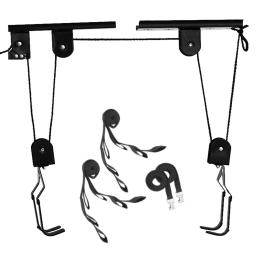 Bicicleta Grua Garagem Armazenamento Bike Lift Polia Sistema, Overhead Bike Rack, Cabide de teto, Heavy Duty, 60kg Rolamento - Image 2