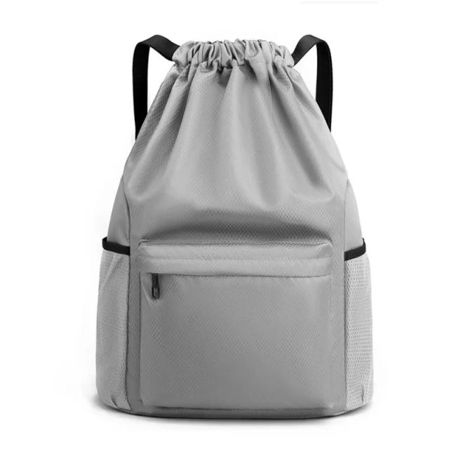 Mochila Esportiva de Grande Capacidade com Cordão - Ideal para Academia, Natação e Praia para Homens e Mulheres