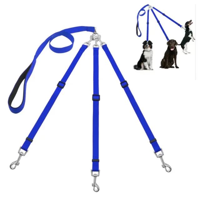 Multi-corrente com um ropethree maneira animais de estimação trela cão trela tripla ajustável para pequeno médio cães gatos suprimentos para animais de estimação trela - Image 1