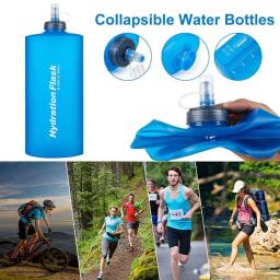 Portátil Leak Proof Esportes Garrafa De Água, Garrafa Dobrável, Ginásio Bebida Garrafa, Drinkware Escola, Fitness, Running Kettle - Image 5