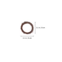 10 pçs natal rattan grinalda natural videira rústico anel grinalda diy artesanato base para guirlanda de natal porta cabide guirlanda - Image 6