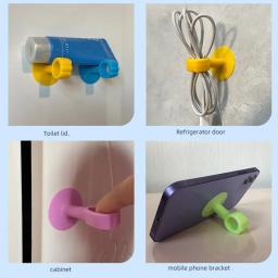 Silicone Anti-Colisão Rolha Da Porta, Rolha Da Porta, Tipo Ventosa, Tampa Da Maçaneta Da Porta, Silêncio Proteção Pad, Proteção Da Parede, Maçaneta Amortecedor - Image 5