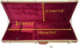 Estojo rígido para guitarra elétrica, rígido de madeira retangular para guitarras tl st, tipo sg com almofada de travamento - Image 6