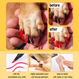 Conjunto de esmaltes para animais de estimação, esmalte de cachorro, 12 cores, secagem rápida, cor, incrível arte de unhas - Image 4