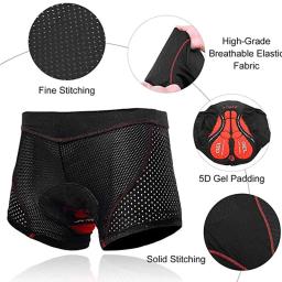 X-tiger-roupa interior masculina de ciclismo, shorts com almofada de gel 5d, respirável, antiderrapante, para mtb e bicicleta de estrada - Image 6