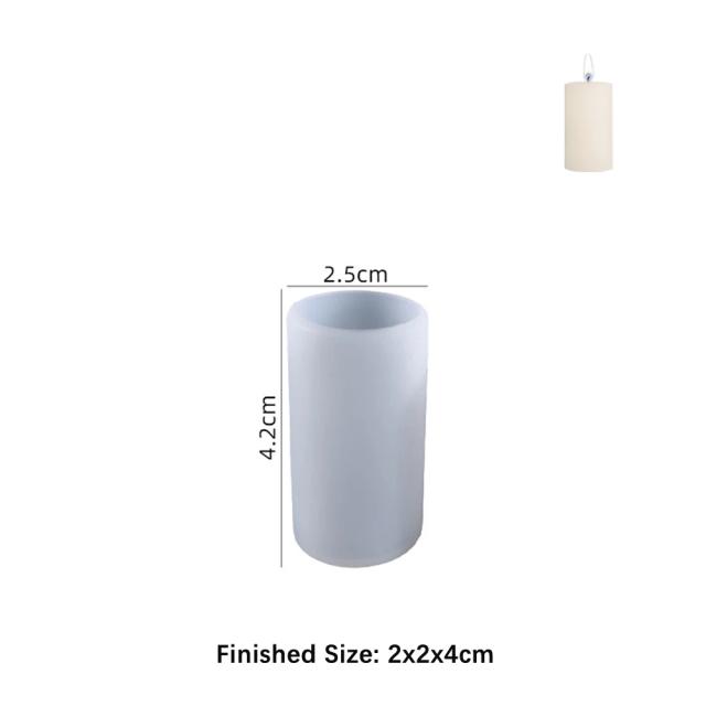 Molde de Silicone para Fazer Velas Cilíndricas - DIY Artesanal para Decoração com Tamanhos de 2 a 6 cm