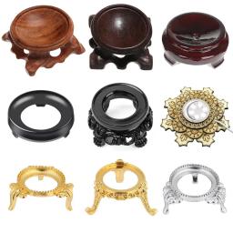 Retro Esfera Suporte Para Decoração Para Casa, Bola De Cristal, Base De Filial, Miniatura, Pedra Decoração Titular, Display Stand, Coleção - Image 1