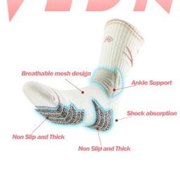 Meias de compressão antiderrapantes para basquete, futebol, basquete, futebol e ciclismo meias, respirável, grosso, 1 pacote, 3 pacote - Image 3