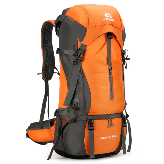 Mochila Weikani 70L Resistente à Água para Caminhadas, Escalada e Camping com Capa de Chuva
