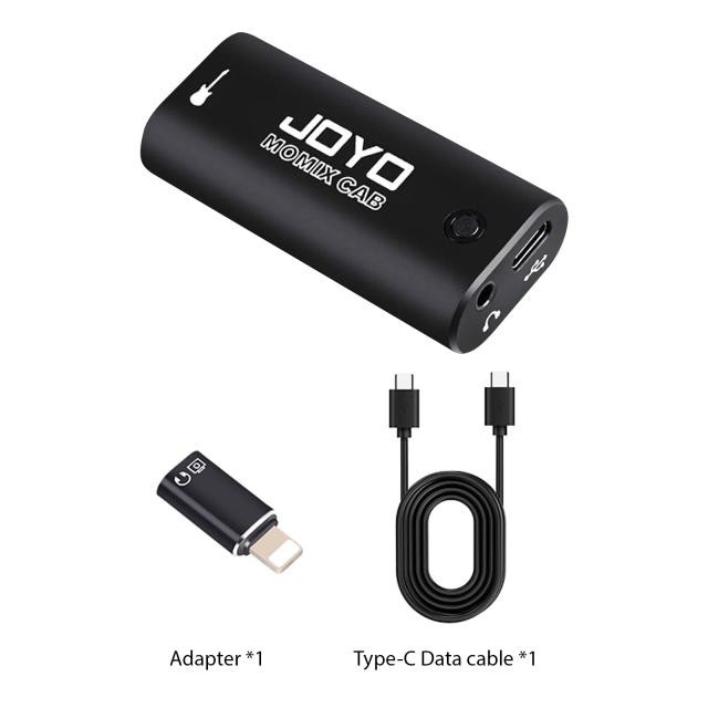 Interface de Áudio Portátil JOYO para Guitarra: Placa de Som Leve Tipo C e Adaptador para Transmissão ao Vivo