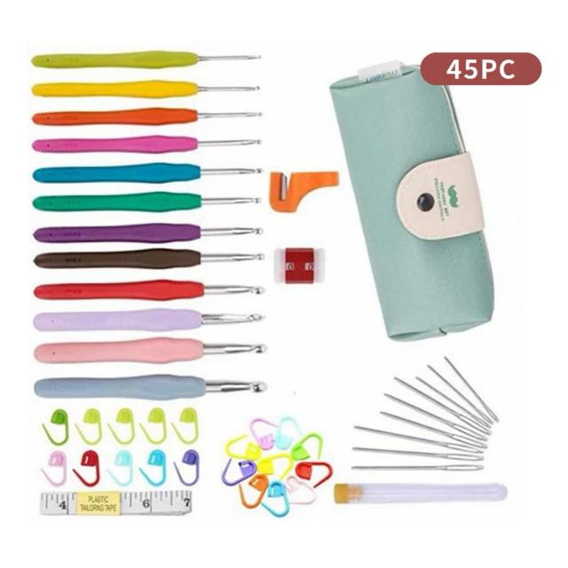 Kit de Ferramentas Portátil para Costura e Crochê: Acessórios de Artesanato para Iniciantes em DIY e Bordado