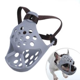 Focinho curto para cães, focinho anti-mordida, máscara bucal respirável para buldogue, máscara de focinho para cães de rosto plano, acessórios para cães ao ar livre - Image 3