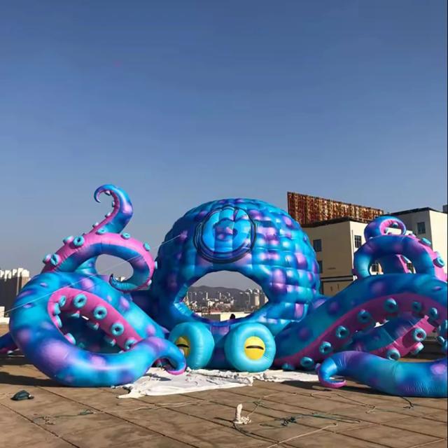 Tenda Inflável Gigante de Polvo com Ventilador para Decoração de Eventos Noturnos e Estações de DJ