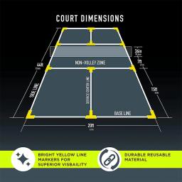 Pickleball Tribunal Spot Markers, Marcadores Marcação Set Lines Portátil Outdoor Acessório Campo de ténis para o treinamento do basquetebol - Image 4