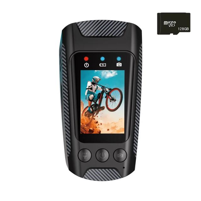 Câmera de Ação 4K Multifunção DV Dash Cam com Luz e Tela HD para Bicicletas e Motocicletas, Ideal para Ciclismo 3 em 1