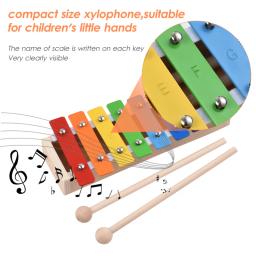 Xilofone Glockenspiel com Marretas De Madeira, 8 Chaves, Placa De Alumínio Piano, Instrumento De Percussão Colorido, Presente, Tamanho Compacto - Image 6