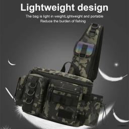 Único ombro pesca equipamento sacos para homens, saco crossbody, pacote de cintura, peixe iscas engrenagem, armazenamento utilitário, sacos ao ar livre - Image 3