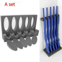 Universal 5 arma de espuma rack kit rifle rack resto com tira magnética e suporte autônomo armazenamento arma suporte - Image 2