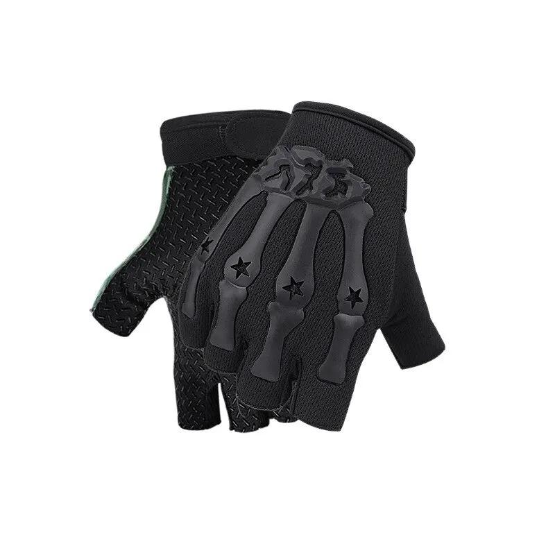 Luvas de meio dedo antiderrapantes sem dedos para motocicleta, equitação, escalada, caminhadas, caça, esportes ao ar livre - Image 1