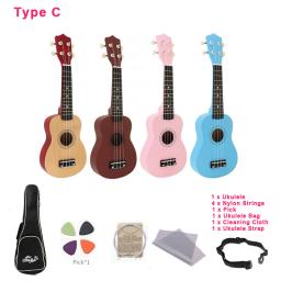 Ukulele soprano de 21 polegadas para iniciantes Hawaii guitarra de quatro cordas + corda + instrumento musical de picareta - Image 1