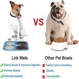 Almofada de lamber para o gato do cão mais lento alimentador lambe esteira para filhote de cachorro gatinho dispensador de silicone pet alimentação lambendo tapete de banho distração - Image 3