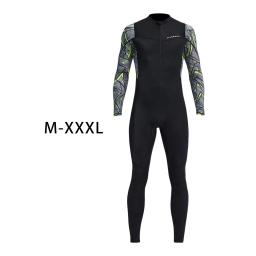 Fato de mergulho neopreno para homens, corpo inteiro mergulho terno com zíper frontal, para snorkeling, surf e natação - Image 1