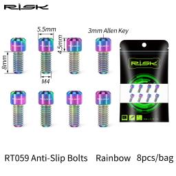 Parafusos anti-derrapantes para bicicleta de montanha, liga de titânio, mtb, mtb, m4 x 8mm, xc am dh, m4 x 8mm, 8 peças - Image 6