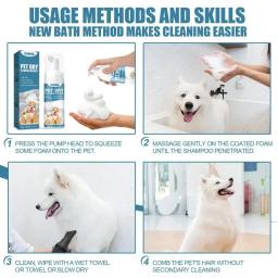 Cat Shampoo Mousse De Limpeza Para Animais De Estimação, Sem Lavagem, Seguro, Sem Banho, Eliminador De Odores, Sem Água, Suprimentos De Higiene - Image 4