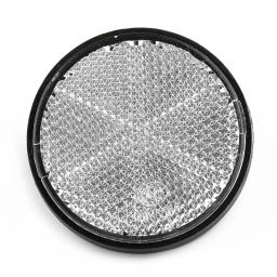Refletor plástico redondo para bicicleta e motos, Acessório reflexivo para bicicleta, Segurança noturna ciclismo, 1pc - Image 3