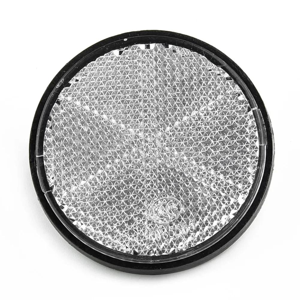 Refletor plástico redondo para bicicleta e motos, Acessório reflexivo para bicicleta, Segurança noturna ciclismo, 1pc - Image 1