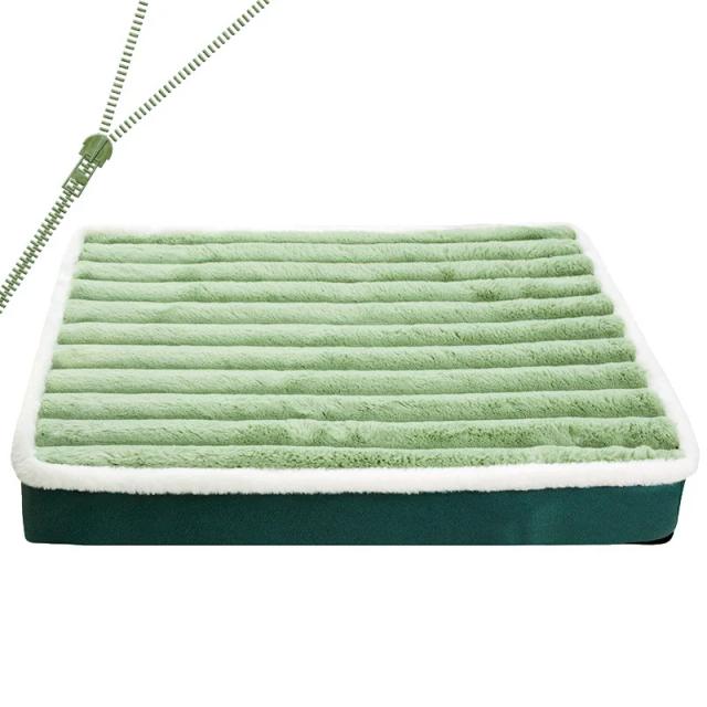 Colchão Lavável com Zíper para Cães Pequenos e Médios - Cama Confortável e Almofada Removível