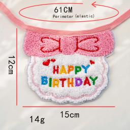 Material de festa de aniversário para animais, chapéu bandana bonito, conjunto de laços, acessórios para gato e cachorro, cachorro e cachorro pequeno, menino e menina cachorro - Image 3