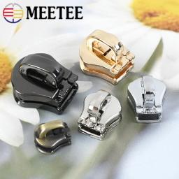 Meetee-Slider Zipper para Zíperes Metálicos, Fitas Saco e Roupas, Pull Repair Kit, Acessório de Bloqueio de Bagagem, 3 5 8 10 #, 10Pcs - Image 4