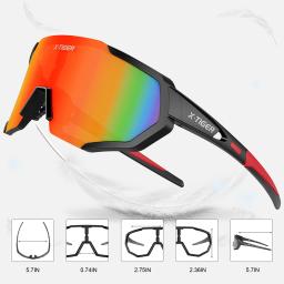 X-TIGER-JPC óculos de sol polarizados ciclismo para homens e mulheres, MTB Bike Riding Goggles, UV400, esportes ao ar livre, Road Bike, Novo - Image 2