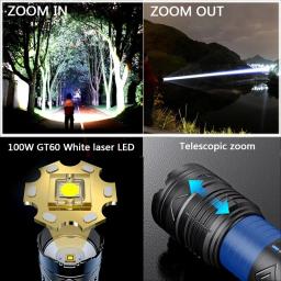 Alta Potência Lanterna LED, Super Brilhante, Tocha De Longo Alcance, Recarregável, Ultra Poderoso, Ao Ar Livre, Tático Lâmpada De Mão, Lanterna De Acampamento - Image 6