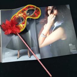 Sexy Masquerade Festa De Casamento Máscara Festa De Dança Veneziana Handheld Sticks Máscara Flor Decoração Halloween Party Props - Image 5