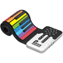 Flexível Roll Up Piano Eletrônico, 49 Teclas, MIDI Out, Hand Roll Piano, Compatível com Bluetooth, Fone de Ouvido para Amantes de Música, Iniciantes - Image 2