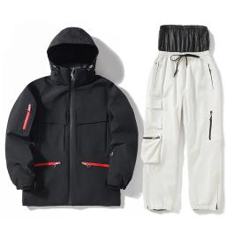 Roupas de esqui femininas e masculinas, jaqueta de esqui, conjuntos de roupas de neve para snowboard, jaquetas e calças de esqui, traje esportivo ao ar livre para unsex - Image 3