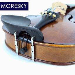 Moresky Natural Spruce madeira violino com caso, 1/2 Bege Side - Image 4