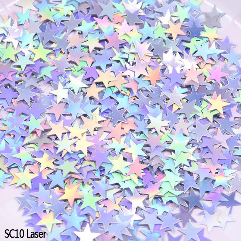 6/10mm estrela confete glitter acrílico estrelas lantejoulas polvilha para festa de aniversário de casamento decoração de mesa confete balão enchimento - Image 1
