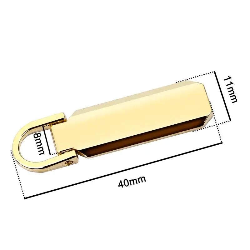 Puxadores de Zíper de Metal Destacáveis: Kit com 1 Unidade Para Reparação de Zíperes de Mochilas e Casacos - Acessórios de Costura DIY