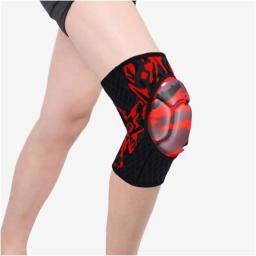 1 Par Esportes Joelheiras Acolchoadas Compressão Pro Joelho Mangas para Jovens & Adulto Basquete Wrestling Voleibol Workout Joelho Brace - Image 5